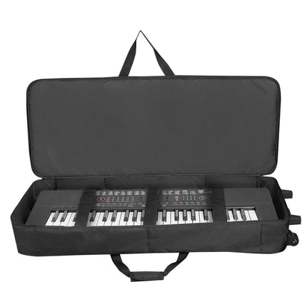 88-Key Rolling Keyboard Case, Padded, 3 Pockets, Wheels