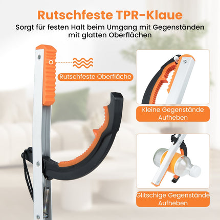 88 cm Long Reach Grabber Tool Set, Aluminum, Non-Slip Claw