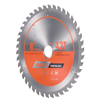 8 Inch 203mm Circular Saw Blade, 42T, 25.4mm Arbor