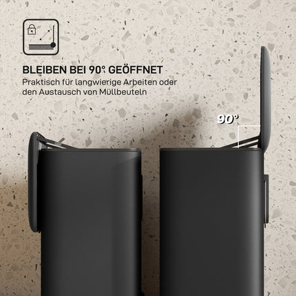 8L Stainless Steel Trash Can, Freestanding or Wall-Mounted