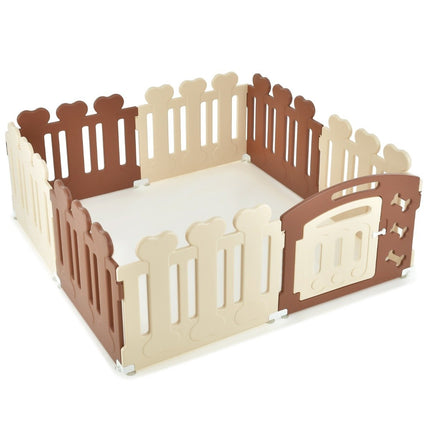 8-Panel Pet Playpen Pet Exercise Pen Pet Fence for Pets up to 35cm Height