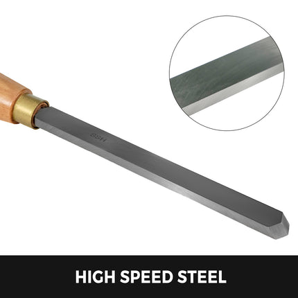 8-Piece HSS Woodturning Chisel Set, Case Included