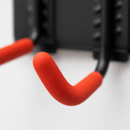 8-Piece Wall Hook Set, Black/Orange, Steel & PVC