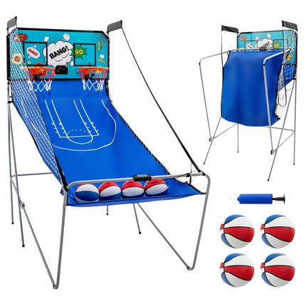 8 in 1 Basketball Machine with 4 Balls & Air Pump & 8 Game Modes Arcade Basketball Games Green
