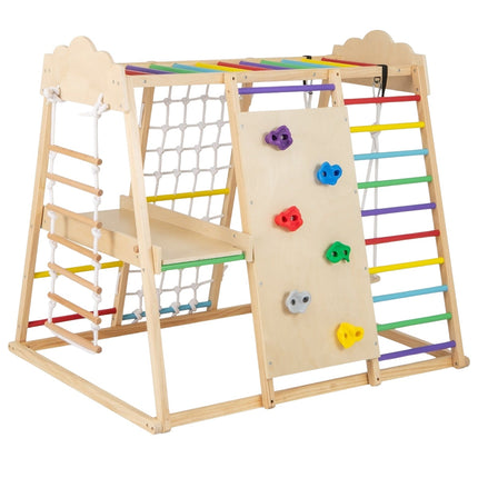 8-in-1 Montessori Climbing Set with Slide & Swing