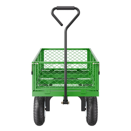 900 lb Steel Garden Cart, 10 in Tires, Removable Sides