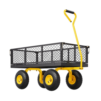 900 lb Steel Garden Cart with 10 in Tires, Flatbed