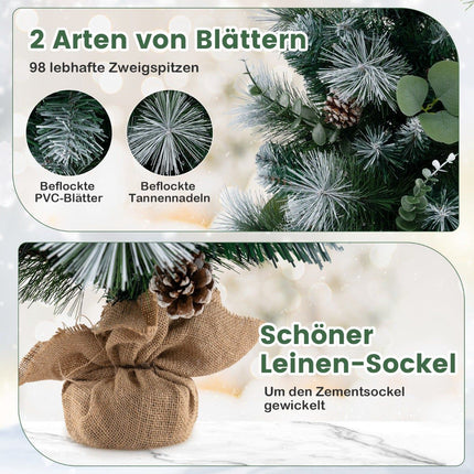 90 cm Pre-Lit Artificial Christmas Tree with Timer