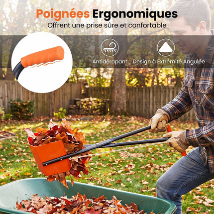 92 cm Leaf Grabber with Non-Slip Handle, Metal Frame