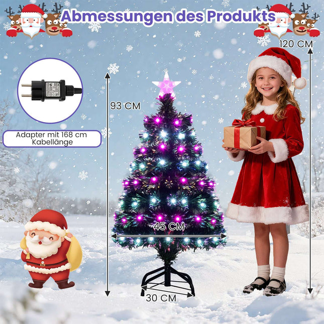 93 cm Pre-Lit Fiber Optic Christmas Tree – 96 LEDs