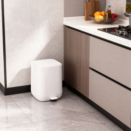 9L Square Pedal Bin – Plastic, Soft-Close Lid