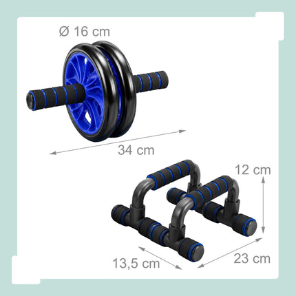 9-Piece Blue Fitness Equipment Set with Accessories