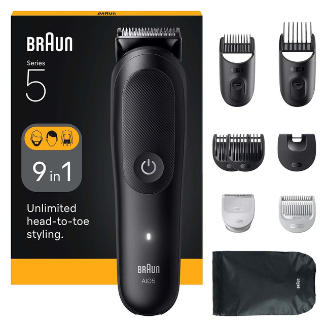 9-in-1 Grooming Kit Styler, Black Matte Finish