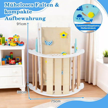 9-in-1 Montessori Climbing Set with Slide & Ramp