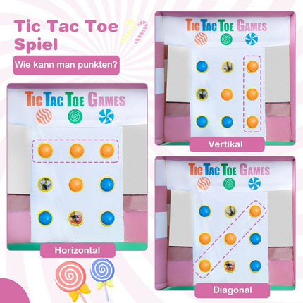 9-in-1 candy-themed water park with slide & water gun & tic-tac-toe game