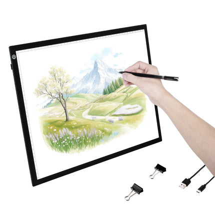 A3 LED Light Pad, 3-Level Dimmable, USB-C Tracing