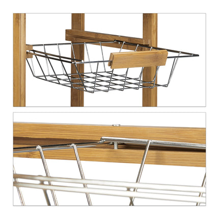 ALFRED S kitchen trolley with 2 baskets