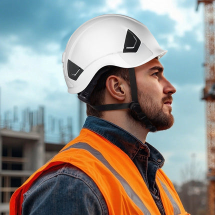 ANSI Z89.1 ABS Vented Full-Brim Hard Hat, 6-Point Ratchet