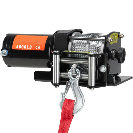 ATV Electric Winch 4000 lb, Steel Cable, IP55 Remote