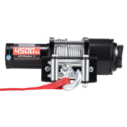 ATV/UTV Electric Winch, 12V 4500 lb, Steel Rope, Remote