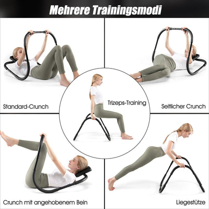 Abdominal Muscle Trainer with Soft Grip Strength Training Equipment Fitness Equipment Black
