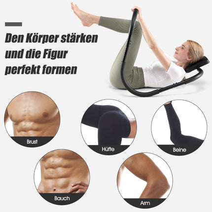 Abdominal Muscle Trainer with Soft Grip Strength Training Equipment Fitness Equipment Black