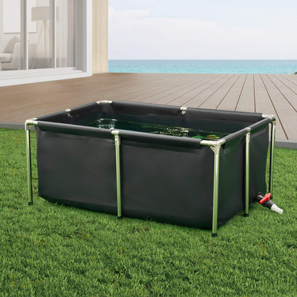 Above-Ground Fish Pond 126.8 Gal, Foldable PVC Tank