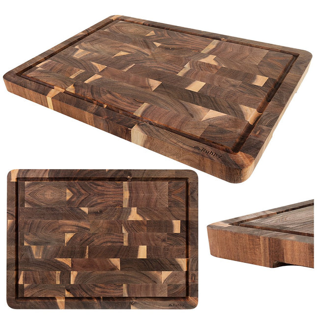 Deska do krojenia z drewna akacjowego 43x33x3 cm - gruba i trwała
