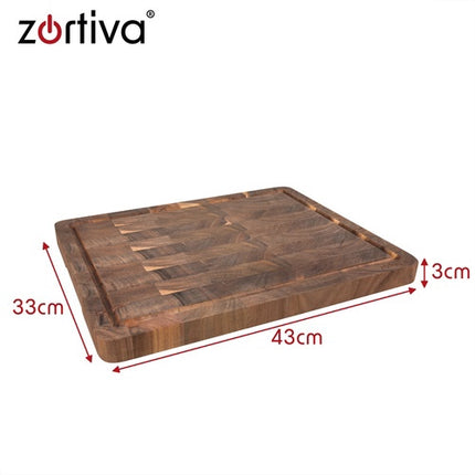Acacia Wood Cutting Board, Large 43x33 cm, Juice Groove