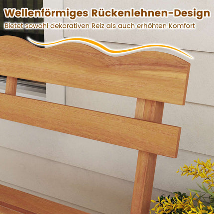 Acacia Wood Garden Bench, 2-Seater, 360kg Capacity