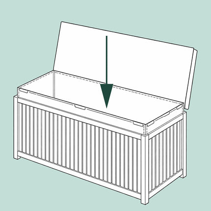 Acacia Wood Garden Storage Chest with Waterproof Liner