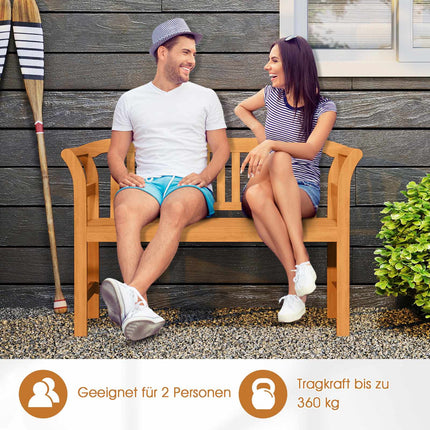 Acacia Wood Outdoor Bench, 2-Seater, 360 kg Capacity