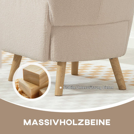 Accent Chair, Plush Upholstery, Foam Cushion, Beige