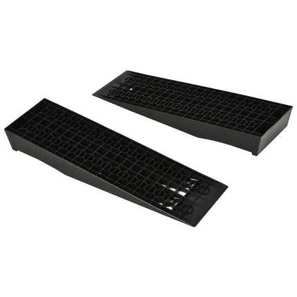 Rubber threshold ramp set, black, 70x20x8 cm, curb