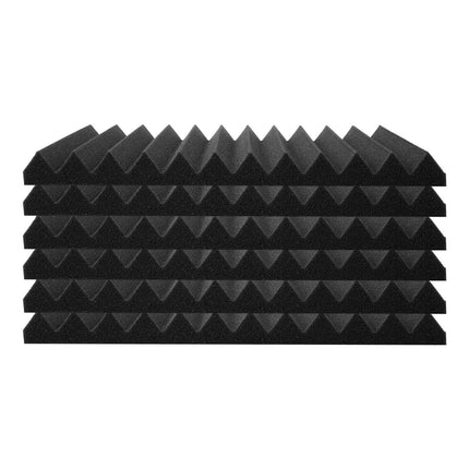 Acoustic Foam Panels, 52-Pack 12x12x1 in, Black
