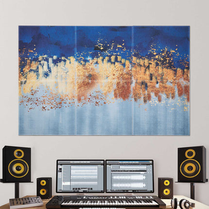 Acoustic Panels 6-Pack, Self-Adhesive 24x24in Tiles