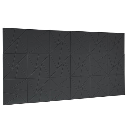 Acoustic Panels, Self-Adhesive, 18 Pack, Black