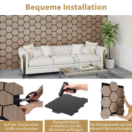 Acoustic Wall Panels, 4-Pack, 81x66 cm, Sound Absorbing