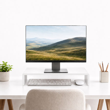 Acrylic Monitor Riser, White, 50x20x10 cm