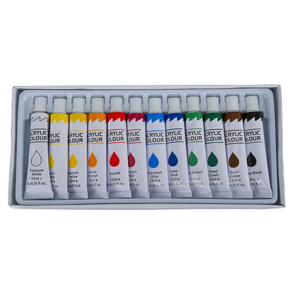 Acrylic Painting Set – 26 Pcs with Brushes, Canvases, Palette