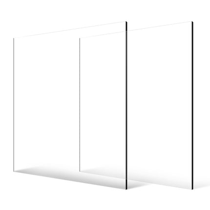 Acrylic Sheet 2-Pack, Clear, 24 x 36 in, 1/4 in Thick