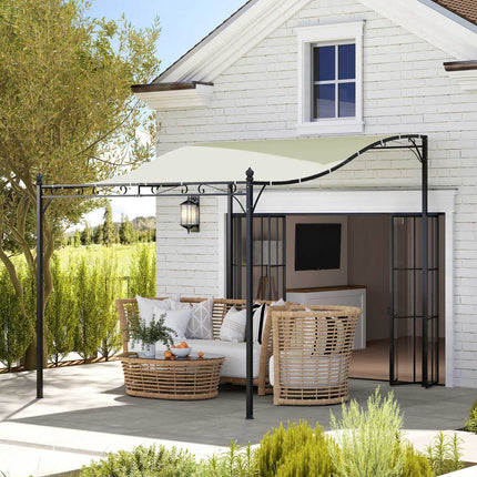 Garden pavilion with water-repellent canopy, 2.5x3m, cream