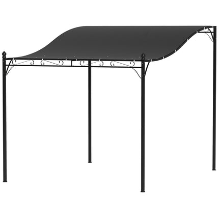Dark gray garden pavilion Pergola, water-repellent, 2.5x3x2.5 m