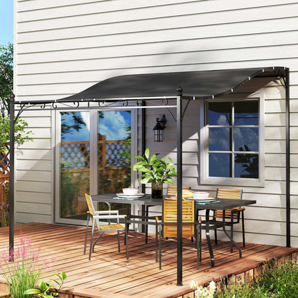 Dark gray garden pavilion Pergola, water-repellent, 2.5x3x2.5 m