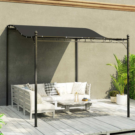 Dark gray garden pavilion Pergola, water-repellent, 2.5x3x2.5 m