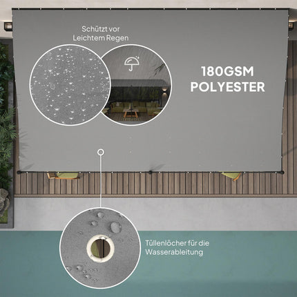 Detached garden pavilion with water-repellent roof, 3x5 m