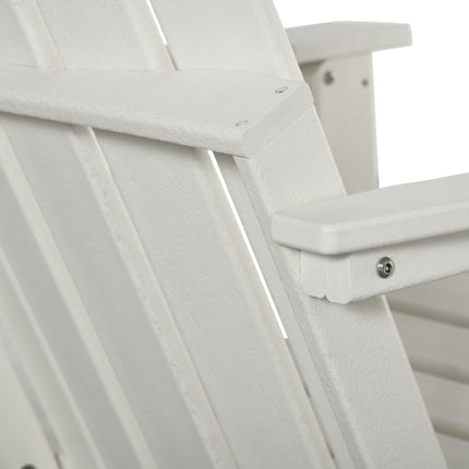 Folding Adirondack Garden Chair - White, 75x87x93 cm