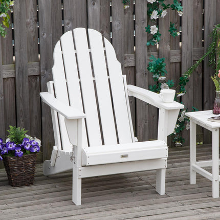 Folding Adirondack Garden Chair - White, 75x87x93 cm