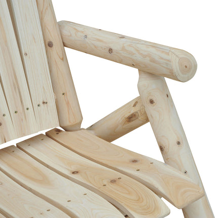 Adirondack Wooden Garden Chair - High Back Armrest, Spruce