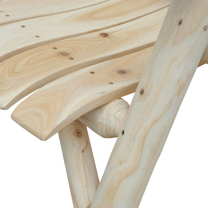 Adirondack Wooden Garden Chair - High Back Armrest, Spruce